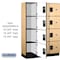 Salsbury Industries 4 Tier Designer Locker, 54"Wx76"Hx18"D, 12 Door, Maple 18-24368MAP - alternate 3